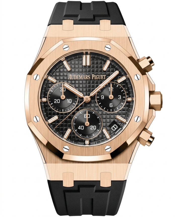 Rubber B | Audemars Piguet Royal Oak Alligator Deri Kayış 41 mm ile Uyumlu