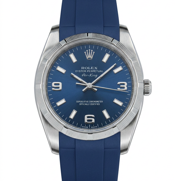 Rubber B Entegre Kauçuk Kayış | Rolex Air-King 34 mm ile Uyumlu