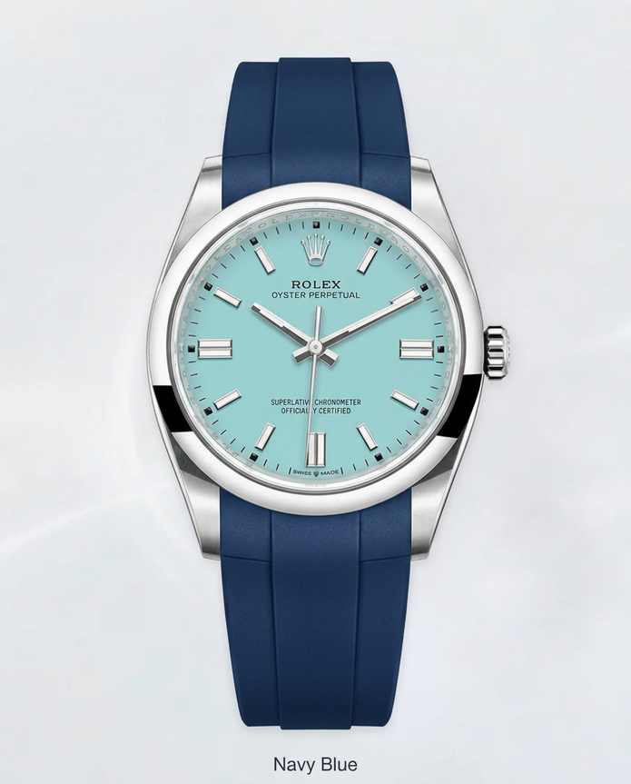 Rubber B Entegre Kauçuk Kayış | Rolex Oyster Perpetual 41 mm (Ref: 124300) ile Uyumlu