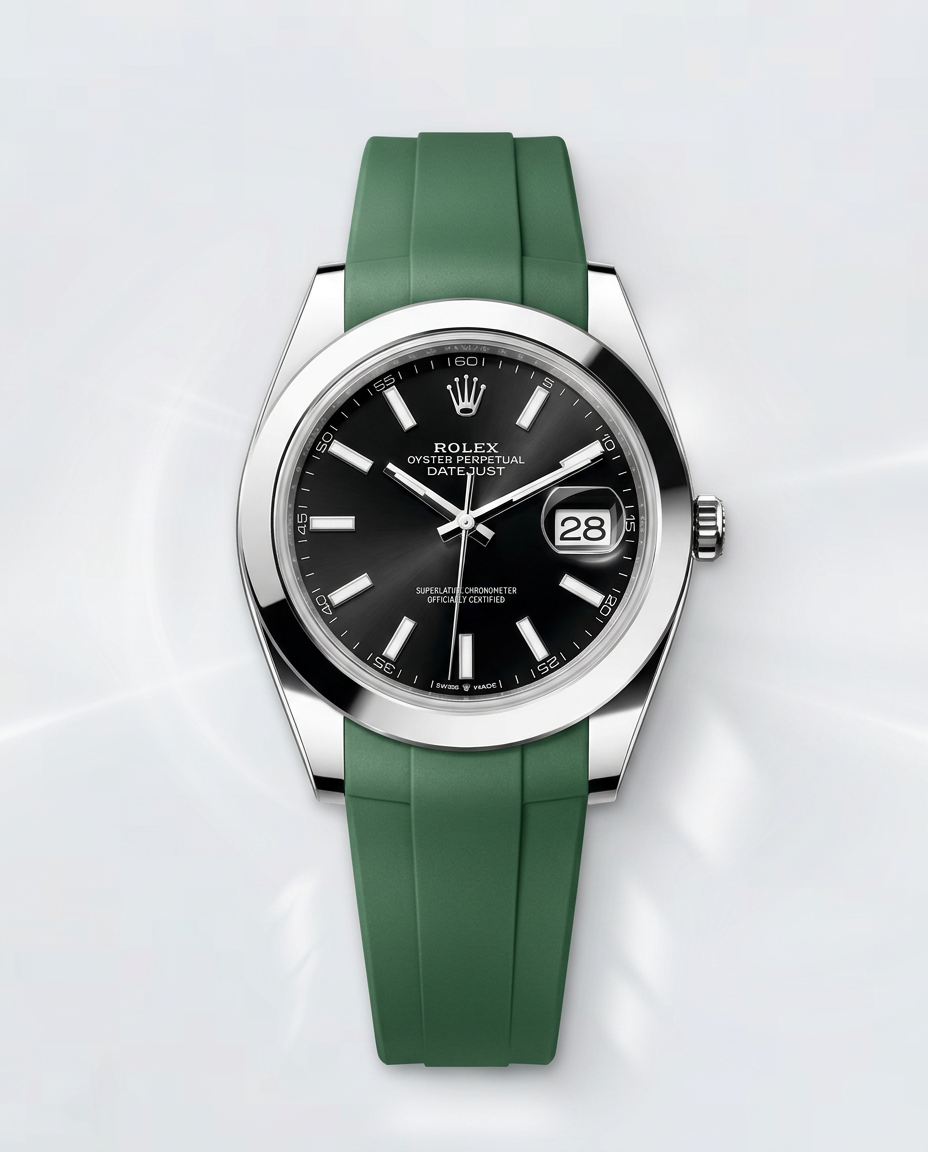 Rubber B Entegre Kauçuk Kayış | Rolex Datejust 41 mm (Ref: 1263**) ile Uyumlu