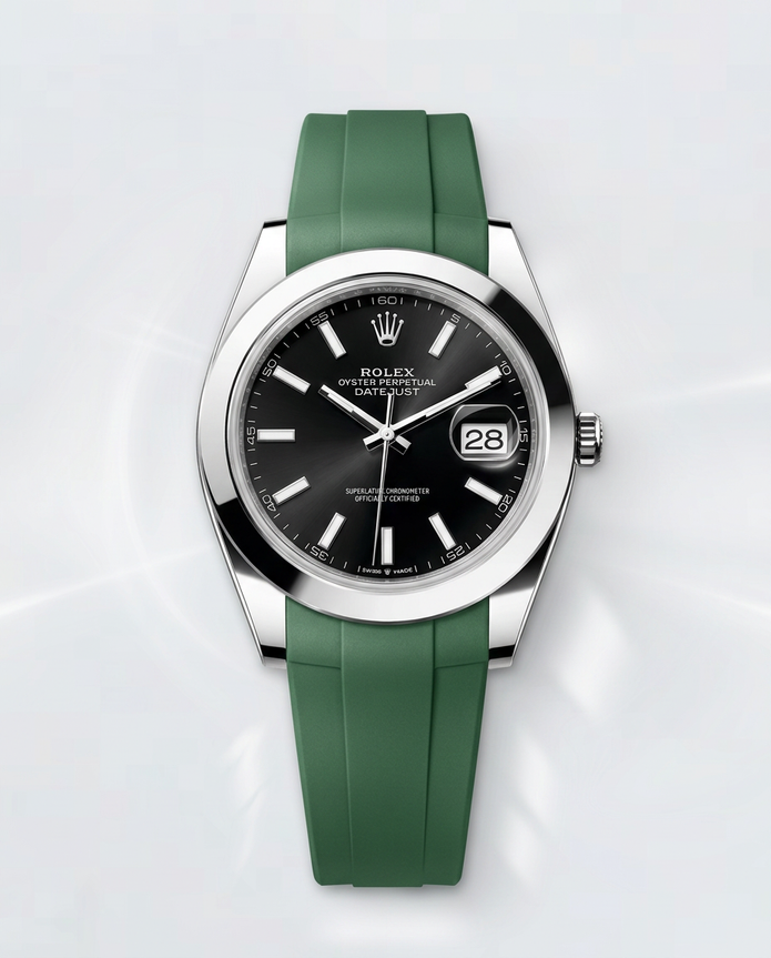 Rubber B Entegre Kauçuk Kayış | Rolex Datejust 41 mm (Ref: 1263**) ile Uyumlu