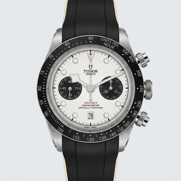 Rubber B Kauçuk Kayış | Tudor Black Bay Chrono 41 mm ile Uyumlu