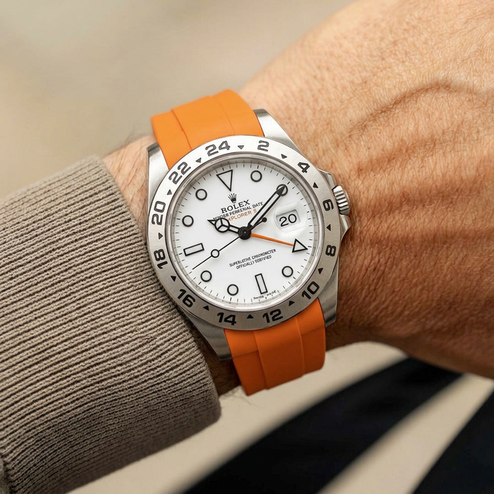 Explorer II 40 mm (Ref;16570) ile Uyumlu Kayış