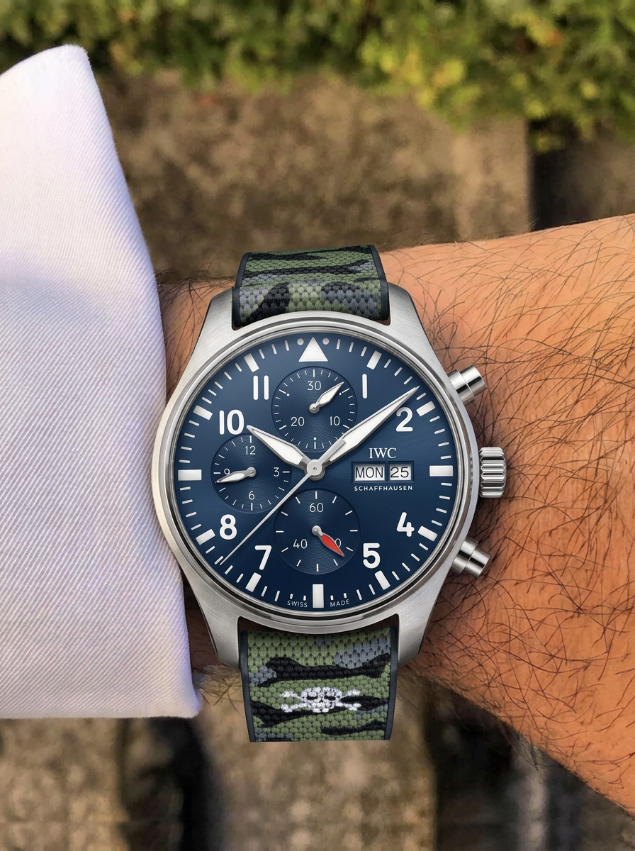 IWC Pilot Chrono 43 mm ile Uyumlu