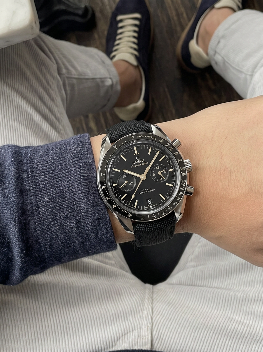 Omega Speedmaster Two Counters 44.25 mm ile Uyumlu