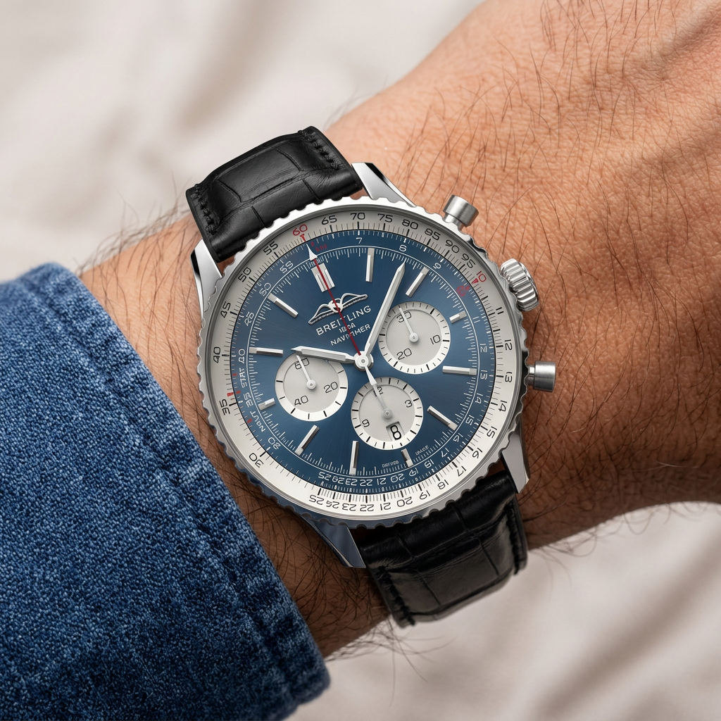 Breitling Navitimer 45 & 46 mm ile Uyumlu Kayış