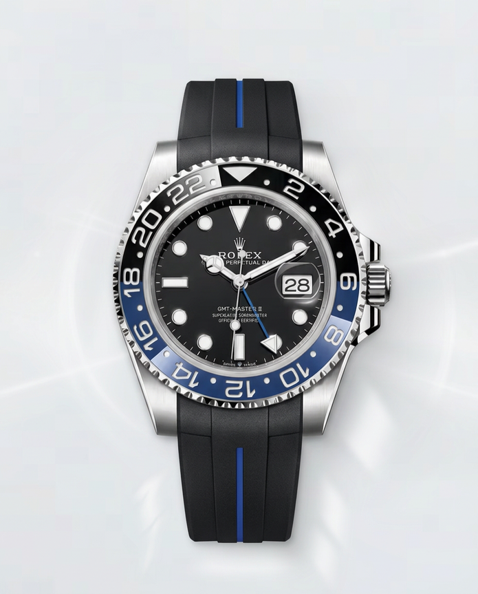Rubber B Entegre Kauçuk Kayış | Rolex GMT-Master II (Ceramic Bezel) ile Uyumlu