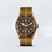 Rubber B Entegre Kauçuk Kayış | Tudor Heritage Black Bay Bronze (Yalnızca Altın) Tudor Klipsi ile Uyumlu