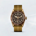 Rubber B Entegre Kauçuk Kayış | Tudor Heritage Black Bay Bronze (Yalnızca Altın) Tudor Klipsi ile Uyumlu
