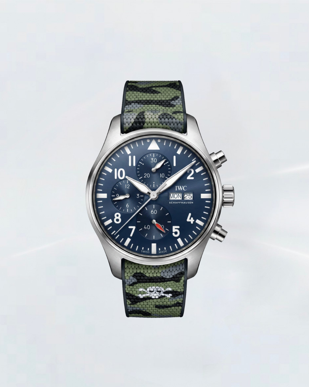 Rubber B Kauçuk Kayış | IWC Pilot Chrono 43 mm ile Uyumlu