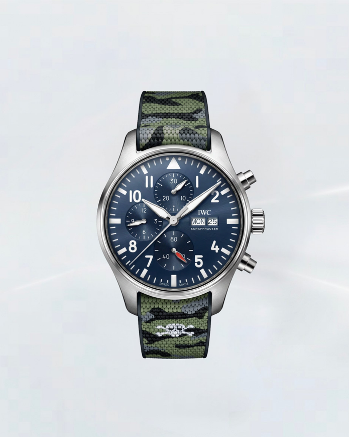 Rubber B Kauçuk Kayış | IWC Pilot Chrono 43 mm ile Uyumlu