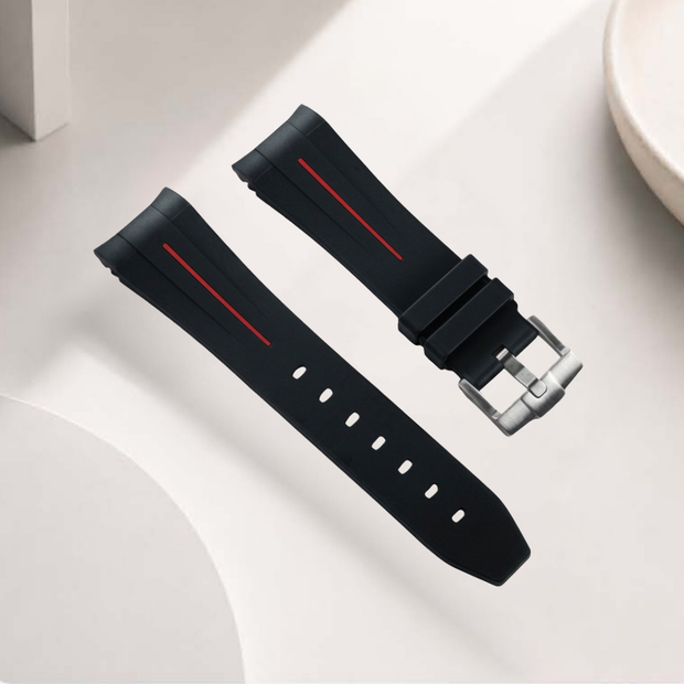 Rubber B Kauçuk Kayış | Omega Seamaster Planet Ocean 600 42 mm ile Uyumlu