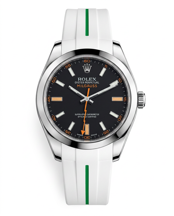 Rubber B Entegre Kauçuk Kayış | Milgauss 40 mm ile Uyumlu