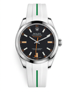 Rubber B Entegre Kauçuk Kayış | Milgauss 40 mm ile Uyumlu