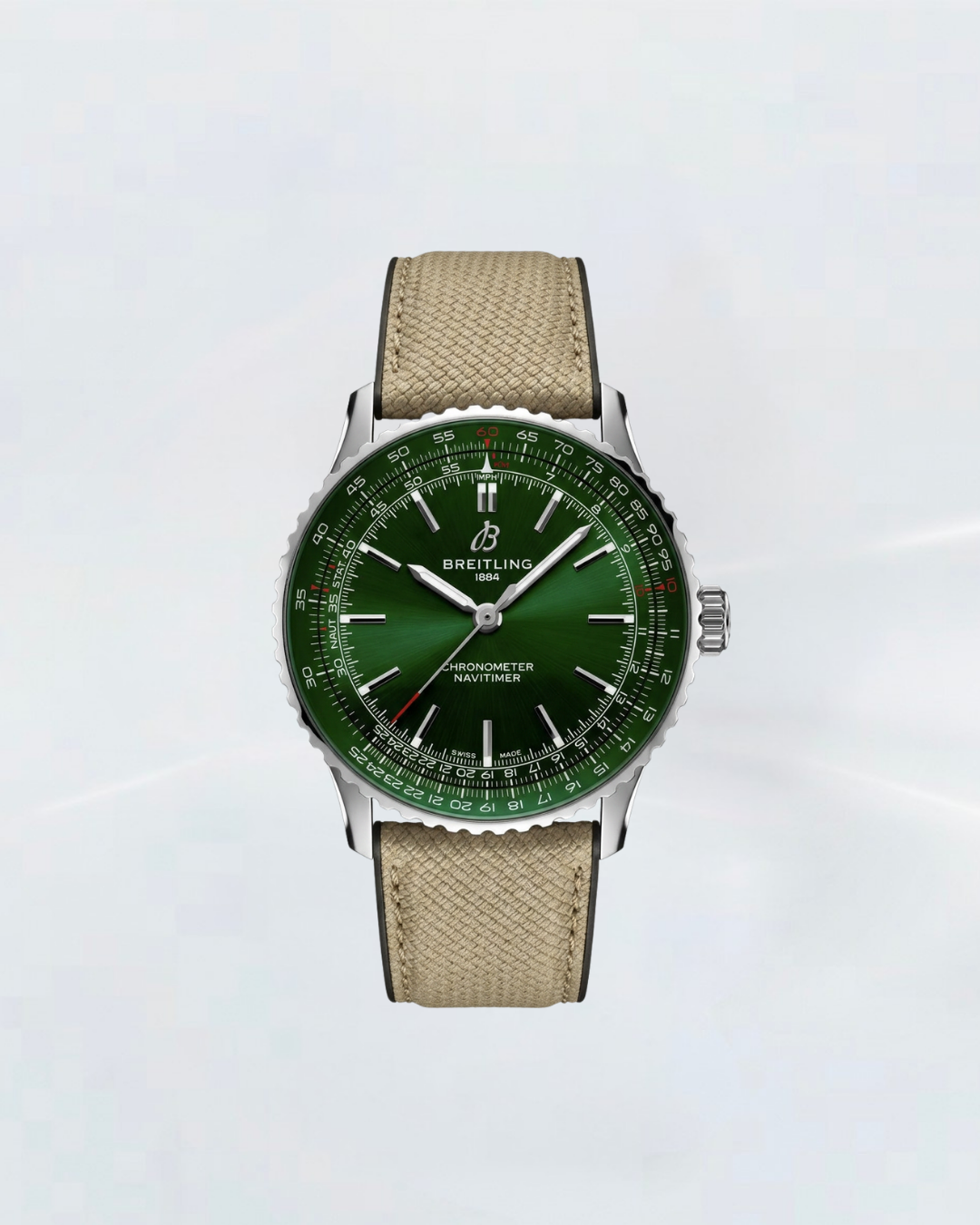 Rubber B Entegre Kauçuk Kayış | Breitling Navitimer 41 mm ile Uyumlu