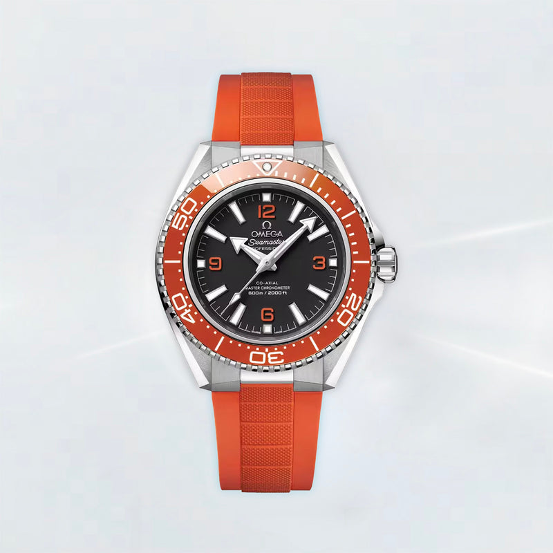 Rubber B Entegre Kauçuk Kayış | Omega Seamaster Planet Ocean 600M 42 mm Tang Buckle Uyumlu