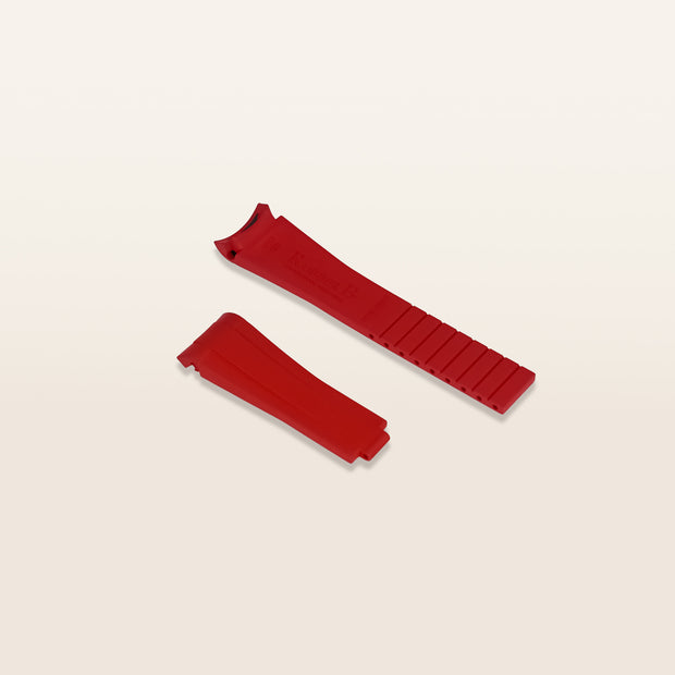 Резиновый ремешок Rubber B швейцарского производства, идеально подходящий по размеру.