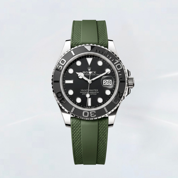Rubber B Entegre Kauçuk Kayış | Rolex Yacht-Master 42 mm (Oysterflex) ile Uyumlu