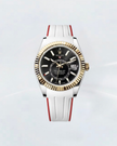 Rubber B Entegre Kauçuk Kayış | Rolex Sky-Dweller Çelik / Çelik-Altın ile Uyumlu