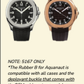 Rubber B Entegre Kauçuk Kayış | Patek Philippe Aquanaut 5167R Tang Buckle Uyumlu