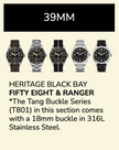 Rubber B Entegre Kauçuk Kayış | Tudor Heritage Black Bay 58 (39 mm Tüm Modeller) Tudor Klipsi ile Uyumlu
