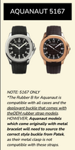 Rubber B Entegre Kauçuk Kayış | Patek Philippe Aquanaut 5167R Tang Buckle Uyumlu