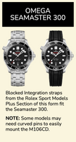 Rubber B Entegre Kauçuk Kayış | Omega Seamaster 300 Omega Klipsi ile Uyumlu