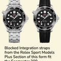 Rubber B Entegre Kauçuk Kayış | Omega Seamaster 300 Omega Klipsi ile Uyumlu