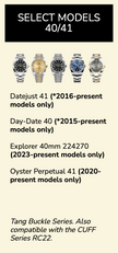 Rubber B Entegre Kauçuk Kayış | Rolex Oyster Perpetual 41 mm (Ref: 124300) ile Uyumlu