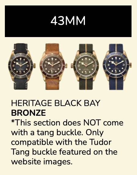 Rubber B Entegre Kauçuk Kayış | Tudor Heritage Black Bay Bronze (Yalnızca Altın) Tudor Klipsi ile Uyumlu