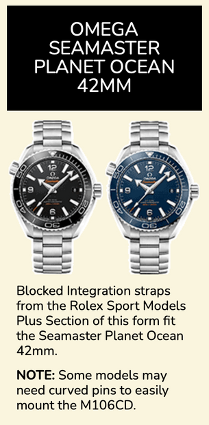Rubber B Entegre Kauçuk Kayış | Omega Seamaster Planet Ocean 600M 42 mm Omega Klipsi ile Uyumlu