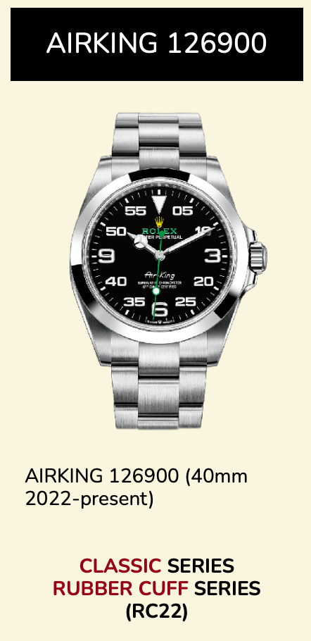 Rubber B Entegre Kauçuk Kayış | Rolex Air-King 126900 ile Uyumlu