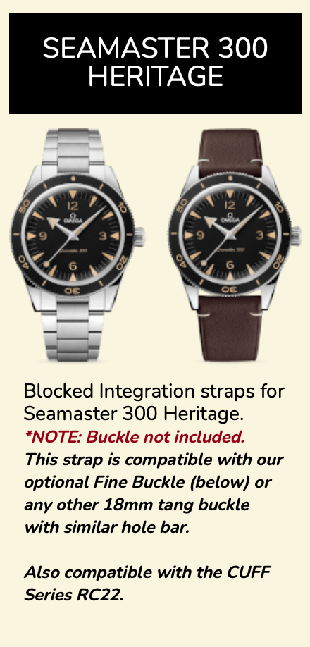 Rubber B Entegre Kauçuk Kayış | Omega Seamaster 300 Heritage Omega Klipsi ile Uyumlu