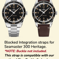 Rubber B Entegre Kauçuk Kayış | Omega Seamaster 300 Heritage Omega Klipsi ile Uyumlu