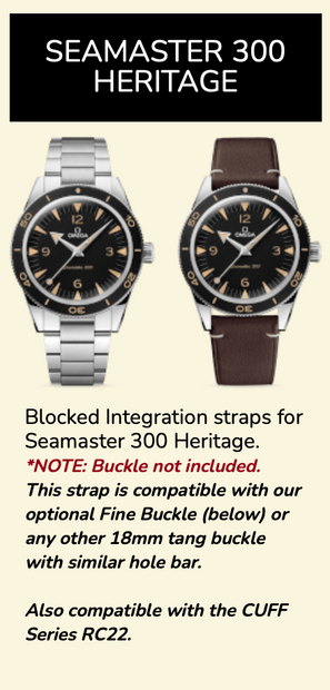 Rubber B Entegre Kauçuk Kayış | Omega Seamaster 300 Heritage Omega Klipsi ile Uyumlu