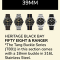 Rubber B Entegre Kauçuk Kayış | Tudor Black Bay Pro 39 mm Tudor Klipsi ile Uyumlu