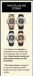Rubber B Entegre Kauçuk Kayış | Patek Philippe Nautilus 5726A ( Deri Kayışlı ) Patek Klipsi ile Uyumlu