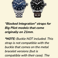 Rubber B Entegre Kauçuk Kayış | IWC Big Pilot 43 mm IWC Klipsi ile Uyumlu
