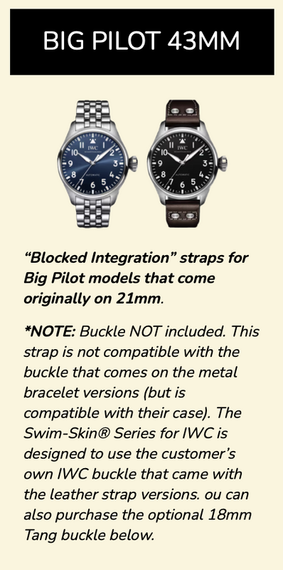Rubber B Entegre Kauçuk Kayış | IWC Big Pilot 43 mm IWC Klipsi ile Uyumlu