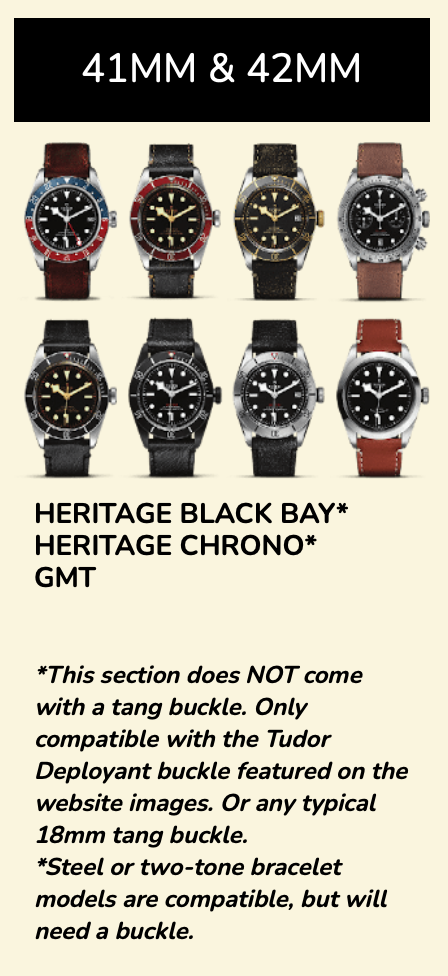 Rubber B Entegre Kauçuk Kayış | Tudor Heritage Chrono 42 mm Tudor Klipsi ile Uyumlu
