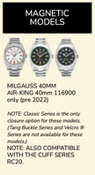 Rubber B Entegre Kauçuk Kayış | Rolex Milgauss 40 mm ile Uyumlu