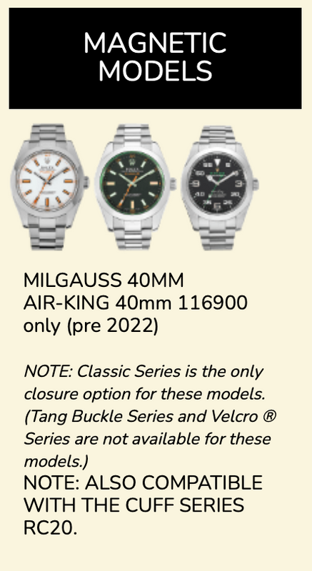 Rubber B Entegre Kauçuk Kayış | Rolex Milgauss 40 mm ile Uyumlu