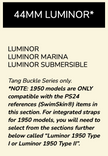 Rubber B Entegre Kauçuk Kayış | Panerai Luminor 1950 44 mm Tang Buckle Uyumlu