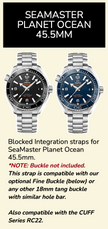 Rubber B Entegre Kauçuk Kayış | Omega Seamaster Planet Ocean 600M 45.5 mm Tang Buckle Uyumlu