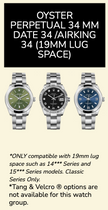 Rubber B Entegre Kauçuk Kayış | Rolex Air-King 34 mm ile Uyumlu