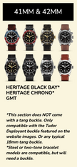 Rubber B Entegre Kauçuk Kayış | Tudor Black Bay GMT 41 mm Tudor Klipsi ile Uyumlu
