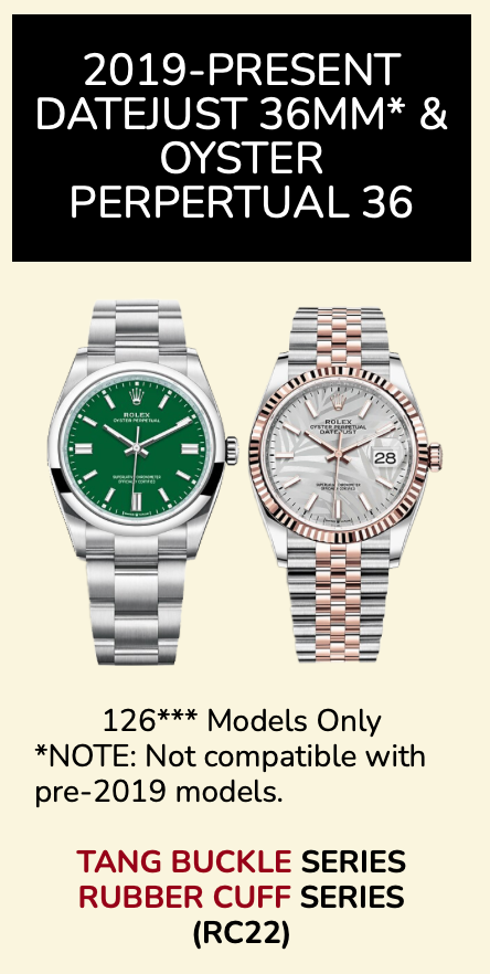 Rubber B Entegre Kauçuk Kayış | Rolex Datejust 36 mm (Ref: 126***) ile Uyumlu