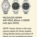 Rubber B Entegre Kauçuk Kayış | Rolex Air-King 116900 Uyumlu