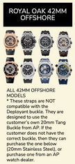 Rubber B Entegre Kauçuk Kayış | Audemars Piguet Offshore 42 mm ile Uyumlu