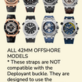 Rubber B Entegre Kauçuk Kayış | Audemars Piguet Offshore 42 mm ile Uyumlu